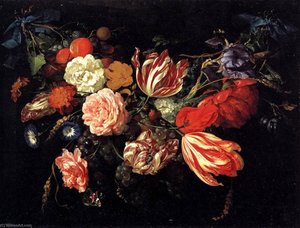 Festoon With Flowers And Fruit — Jan Davidszoon De Heem