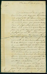 Letter From Admiral Montagu To Governor Wanton Letter From Admiral Montagu To Governor Wanton, Page 1 — John Montagu, Earl Of Sandwich