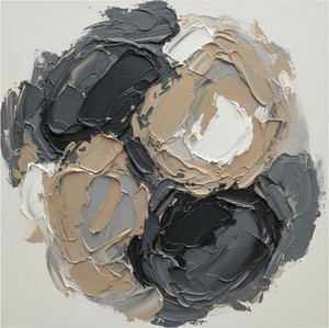 Monolithic Echoes In Charcoal And Sand: A Singular Study Of Sculptural Impasto Texture — David Moreau