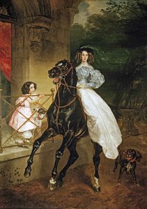 Girl Riding A Horse — Karl Pavlovich Bryullov