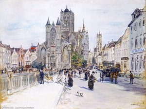 View Of Ghent — Jean-françois Raffaelli