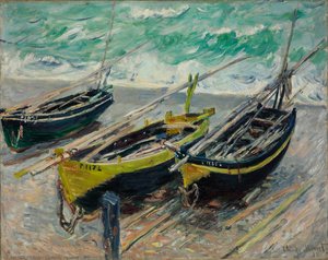Tri Rybárske Lode — Claude Monet