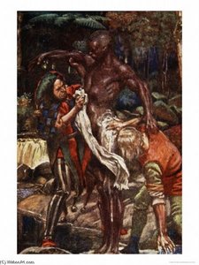 Fool And Want-wit Washing A Man From The Pilgrim's Progress By M Macgregor Pub Jack — John Byam Liston Shaw