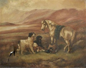 Landscape With Dogs And Horse — Robert Cleminson