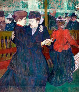 At The Moulin Rouge Two Women Waltzing — Toulouse-lautrec