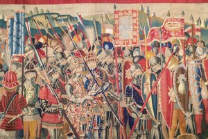 Detail Of The Tapestry “landing In Asilah” — Tournai Passchier Grenier