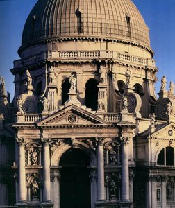 Santa Maria Della Salute Façade (detail) — Baldassare Longhena