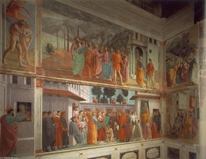 Die Fresken In Der Cappella Brancacci (links Betrachtet) — Masaccio