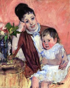 Madame H. De Fleury Und Ihr Kind — Mary Stevenson Cassatt