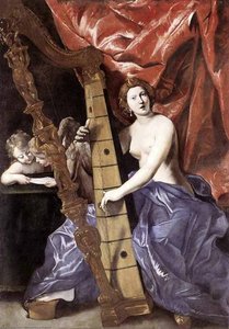 Venus Playing The Harp (allegory Of Music) — Джовани Ланфранко
