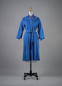 Givenchy, Blue Wool Knit Dress — Hubert De Givenchy