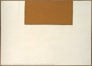Open No. 35: In Raw Umber On Sized Canvas — Robert Motherwell