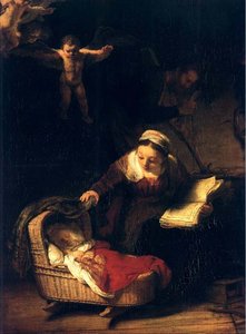 A Sagrada Família Com Anjos, São Petersburgo — Rembrandt Van Rijn