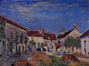Courtyard At Les Sablons — Alfred Sisley