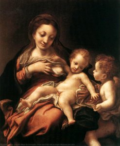 Vergine Con Bambino E Un Angelo (madonna Del Latte) — Antonio Allegri Da Correggio