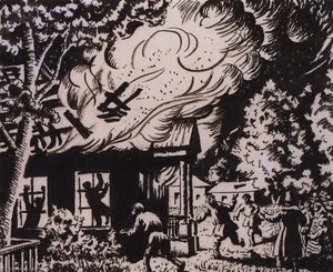 Fire In Kistenevka — Boris Mikhailovich Kustodiev