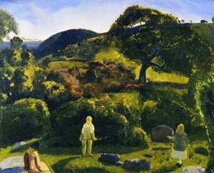 Children And Summer Among The Shrubs — George Wesley Bellows