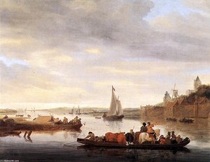 The Crossing At Nimwegen — Salomon Van Ruysdael