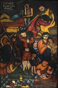 A Krishen Khanna Painting Based On The Families He Saw Waiting At Ambala Station — Krishen Khanna Khanna