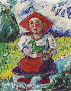 Woman With A Duck — David Davidovich Burliuk