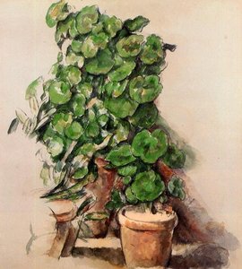 Vaze Z Geranijami — Paul Cézanne