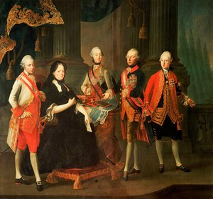 Empress Maria Theresa With Her Sons — Louis-joseph Maurice