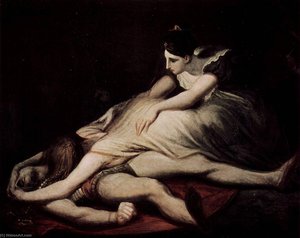 Kriemhild Throws Herself On The Dead Siegfried — Johann Heinrich Füssli