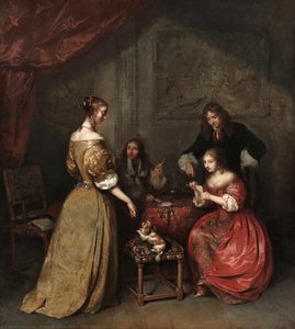 The Card Party — Caspar Netscher