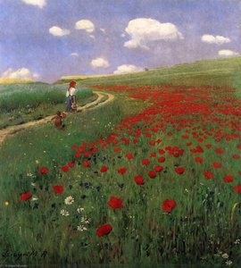 Poppies In The Field — Pal Merse Szinyei