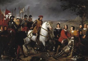 El Gran Capitán Recorriendo El Campo De La Batalla De Ceriñola — Federico De Madrazo Y Kuntz
