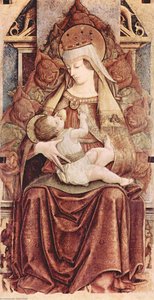 Enthroned Madonna (enthroned Maria Lactans) — Carlo Crivelli