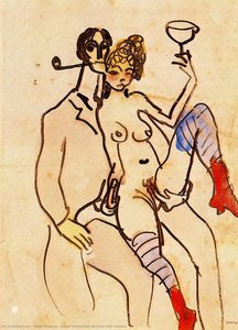 Angelo Fernandez De Soto Con Una Donna — Pablo Picasso