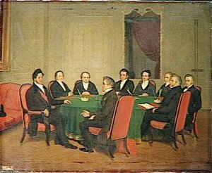 Conseil Des Ministres Preside Par Le Roi Louis Philippe Au Chateau De Champlatreux.11 Aout 1838 — Henry Scheffer