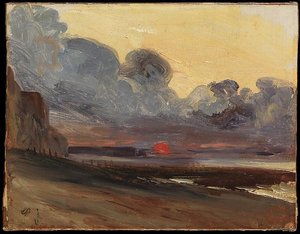 Sunset On The Normandy Coast — Louis Gabriel Eugène Isabey
