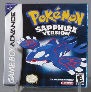 Handheld video game:Nintendo Game Boy Advance; Pokemon Sapphire Version