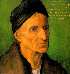Ritratto Di Michael Wolgemut, 1516, Germanisches Nation — Albrecht Dürer
