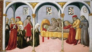 Donna Perna Being Cured On Approaching St Bernardino's Body — Sano Di Pietro