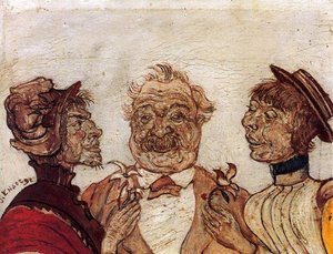 Monsieur Et Madame Rousseau Parlant Avec Sophie Yoteko — James Ensor