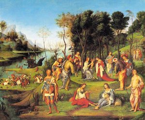 Allegory Of The Court Of Isabella D'este, Canvas — Lorenzo Costa (the Elder)
