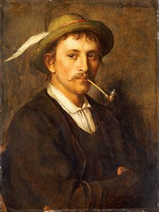Bauernbursch Mit Pfeife — Franz Von Defregger