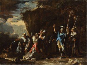 The Deaf-mute Son Of King Croesus Prevents The Persians From Killing His Father — Salvator Rosa