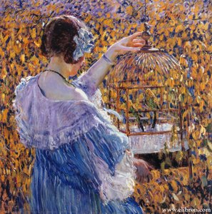 The Birdcage — Frederick Carl Frieseke