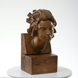 Head Of Zofia Kuskówna, From The Series Wawel Heads — Franciszek Xawery Dunikowski