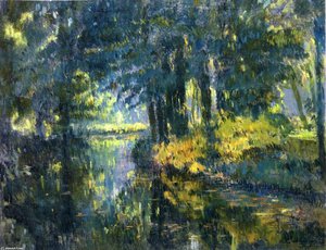 River Landscape — ألبرت تشارلز ليبورغ