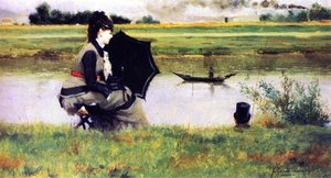 Fishing On The Seine — Federico Zandomeneghi