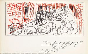 Different People Going To The Match (bicycles) — Abidin Dino