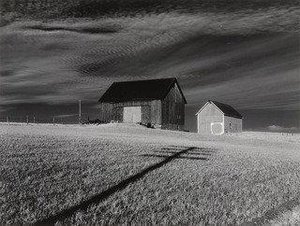 Two Barns And Shadow — Minor White