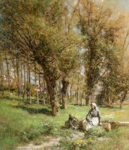 La Saulaie (die Weiden) — Léon Augustin L'hermitte