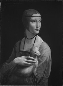 Ir Reflectografía - La Dama Con El Ermine — Leonardo Da Vinci