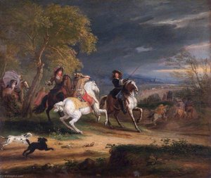 French Generals Arriving Before A Town — Adam Frans Van Der Meulen